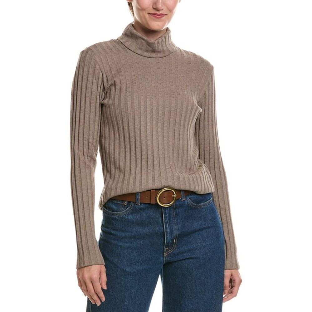 Michael Stars Womens Riley T-Neck Sweater, Blue